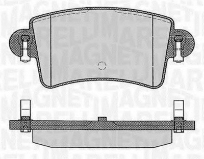 MAGNETI MARELLI 363916060365 -  Комплект тормозных колодок, дисковый тормоз